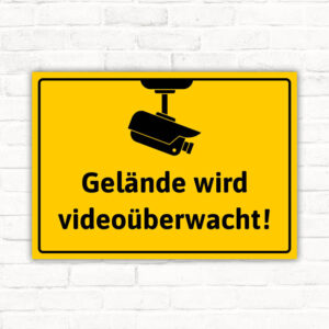 Schild Gelände wird videoüberwacht Videoüberwachung