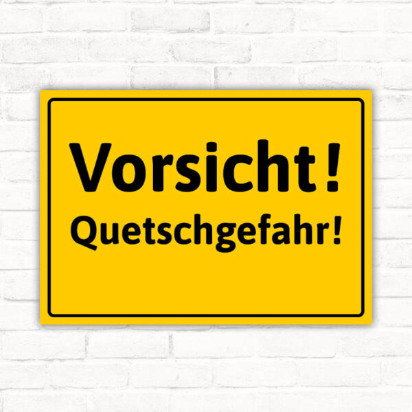 Schild Vorsicht Quetschgefahr!