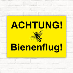 Schild Achtung Bienenflug