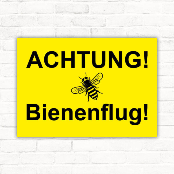 Schild Achtung Bienenflug