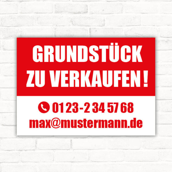 Schild Grundstück zu verkaufen
