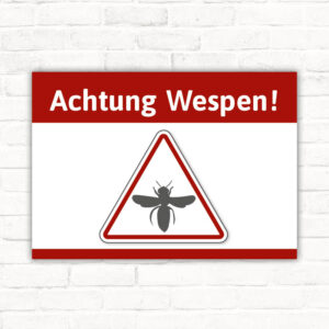 Schild Achtung Wespen Hinweis Warnung