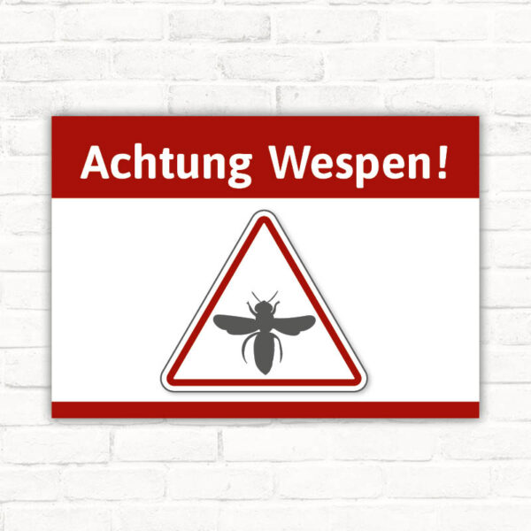 Schild Achtung Wespen Hinweis Warnung