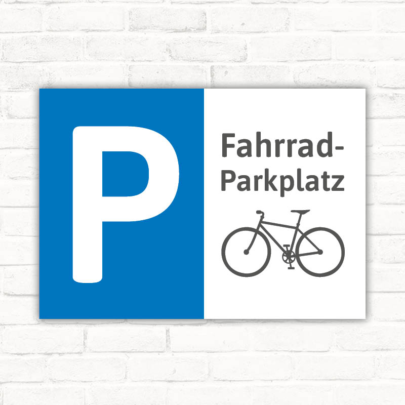 Schild Fahrradparkplatz Fahrrad Parken
