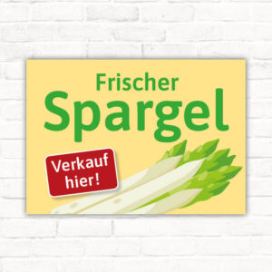 Schild Spargel Verkauf Verkschaufsschild