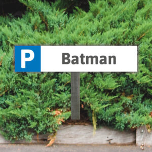 Schild Parkplatzschild Kennzeichenschild Batman