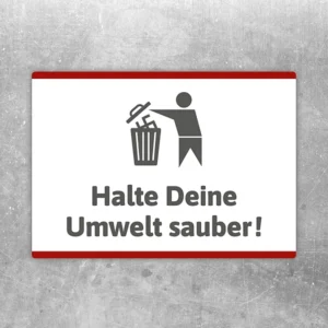 Aufkleber mit der Aufschrift Gegen Nazis und Halte Deine Umwelt sauber.