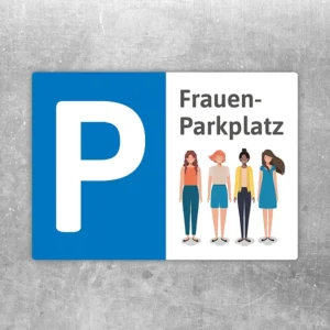 Aufkleber mit Frauenparkplatz-Symbol und großer Parkfläche für klare Stellplatzkennzeichnung.
