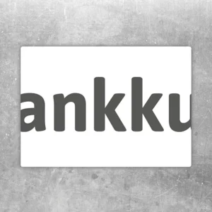 Aufkleber mit Hinweis auf einen reservierten Parkplatz für Bankkunden an einer Filiale.