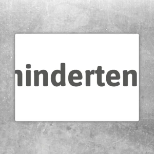 Aufkleber mit der Aufschrift Behindertenparkplatz zur klaren Kennzeichnung eines reservierten Stellplatzes.