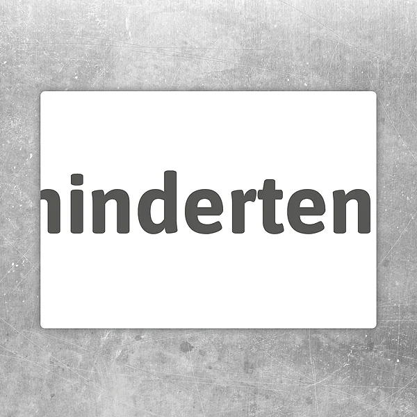 Aufkleber mit der Aufschrift Behindertenparkplatz zur klaren Kennzeichnung eines reservierten Stellplatzes.