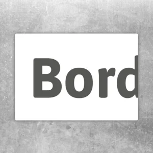 Aufkleber mit Parkplatzschild und Kennzeichenschild für einen Bordell-Parkplatz.