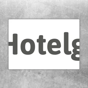 Aufkleber mit der Beschriftung Hotelgäste Parkplatz für eine klare Kennzeichnung im Hotelbereich.