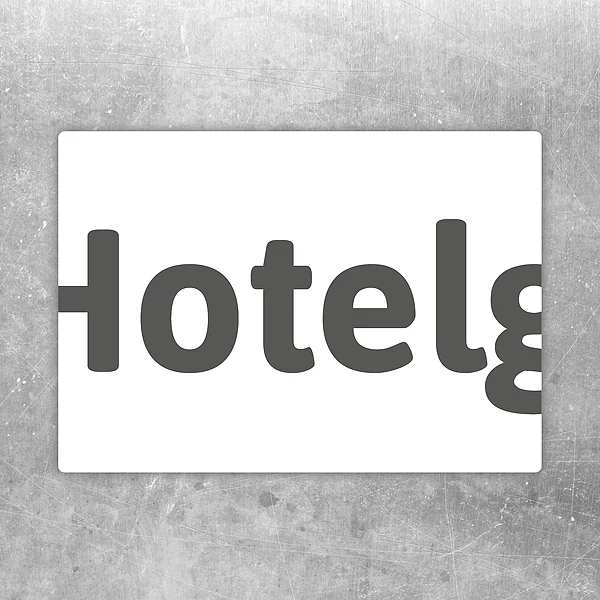 Aufkleber mit der Beschriftung Hotelgäste Parkplatz für eine klare Kennzeichnung im Hotelbereich.