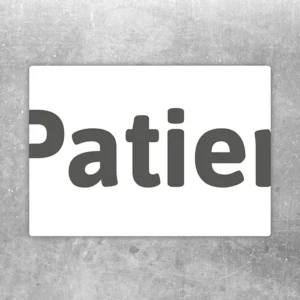 Aufkleber mit dem Hinweis Patienten Parkplatz für Praxis- und Klinikstellplätze.