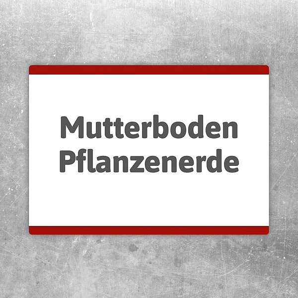 Mutterboden Pflanzenerde Aufkleber zur klaren Kennzeichnung von Erde im Verkauf