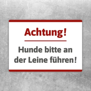 Aufkleber Hunde an Leine führen mit gut lesbarem Motiv „Hunde an Leine führen“