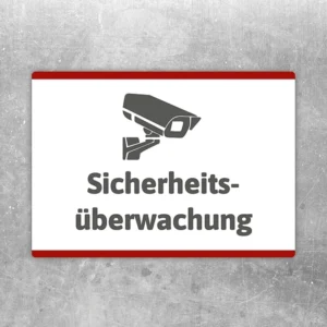 Aufkleber Sicherheitsüberwachung mit gut lesbarem Motiv „Sicherheitsüberwachung“