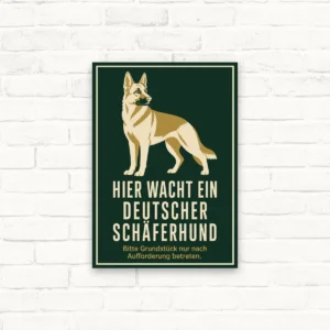 Hundeschild „Hier wacht ein Deutscher Schäferhund“