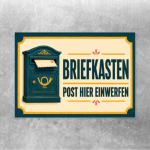 Briefkasten – Post hier einwerfen Aufkleber