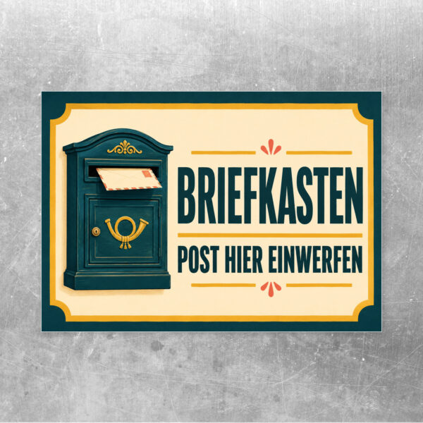 Briefkasten – Post hier einwerfen Aufkleber
