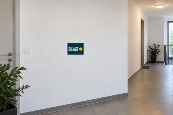 Briefkasten um die Ecke – Pfeil rechts Aufkleber – Bild 2
