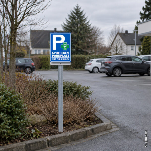 Apotheken-Parkplatz nur für Kunden Schild – Bild 5