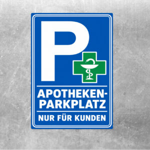 Apotheken-Parkplatz nur für Kunden Aufkleber