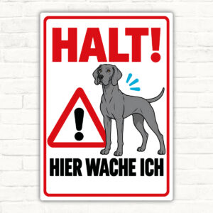 HALT! Hier wache ich – Deutsche Dogge Aufkleber – Produktansicht