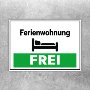 Ferienwohnung frei Aufkleber quer
