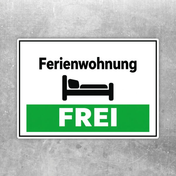Ferienwohnung frei Aufkleber quer