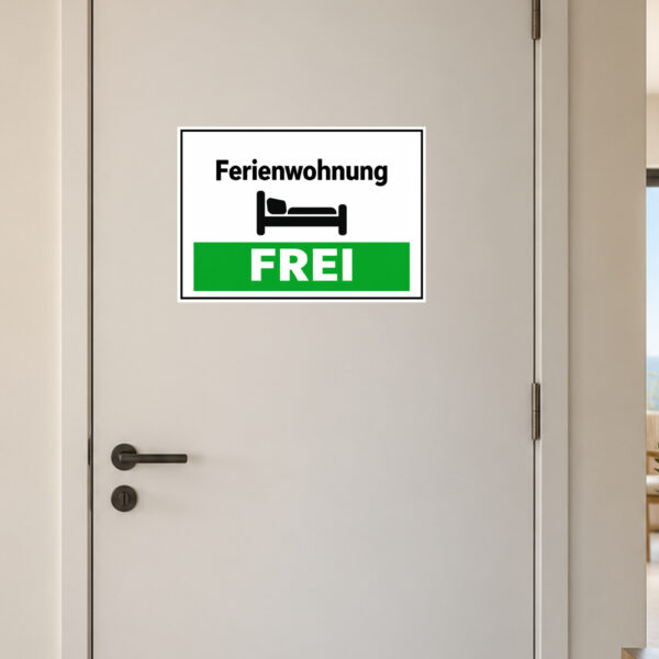 Ferienwohnung frei Aufkleber quer – Bild 2