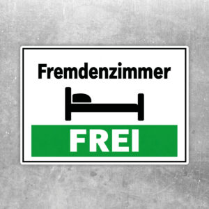 Fremdenzimmer frei Aufkleber quer