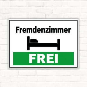 Fremdenzimmer frei Schild
