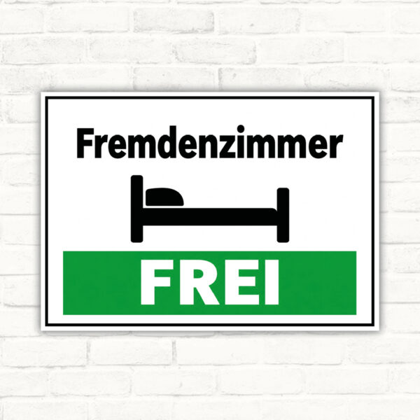 Fremdenzimmer frei Schild