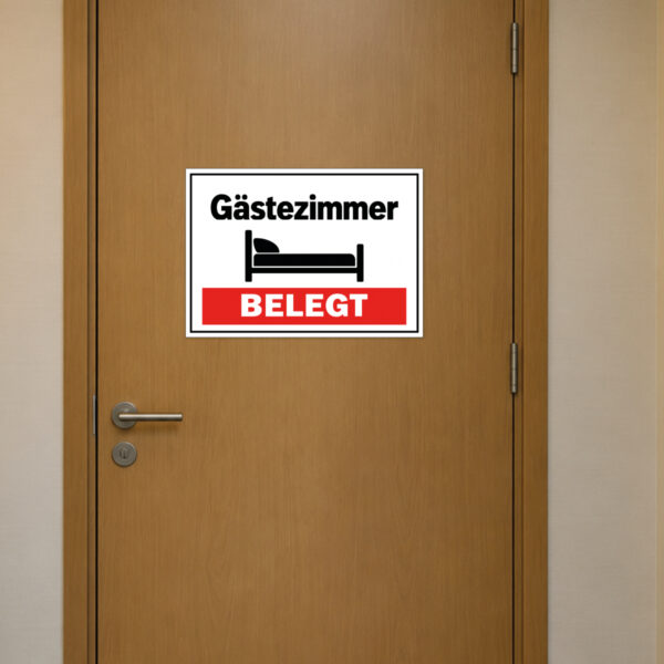 Gästezimmer belegt Schild – Bild 2