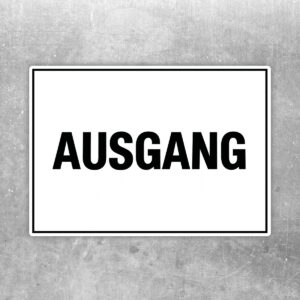 Ausgang Aufkleber quer für klare Wegführung