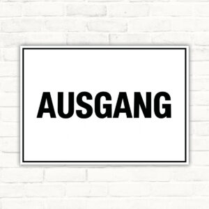Ausgang Schild für klare Wegführung