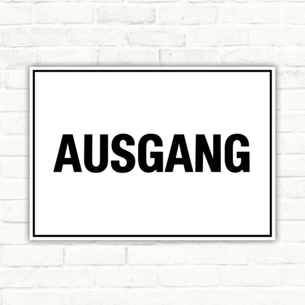 Ausgang Schild für klare Wegführung