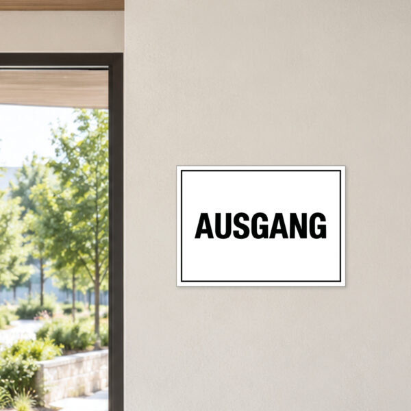 Ausgang Schild für klare Wegführung – Bild 2