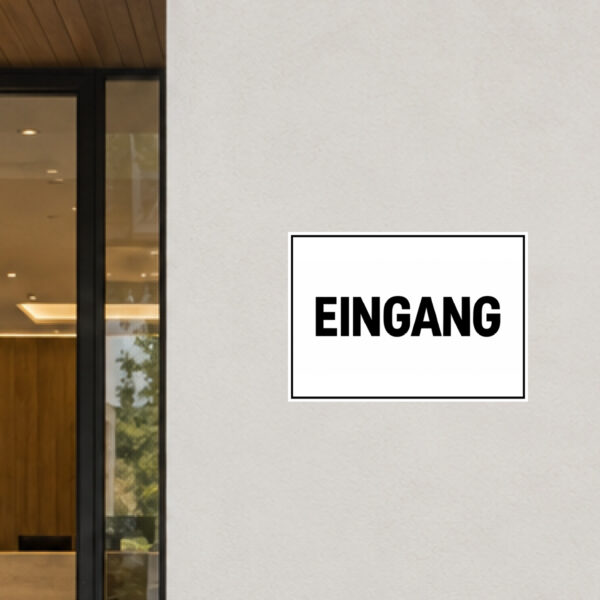 Eingang Aufkleber im Querformat – Bild 2