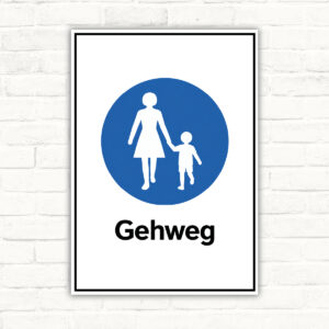 Gehweg Schild hochkant kaufen – Hinweisschild Fußweg