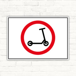 E-Scooter Durchfahrt verboten Schild – Symbol Querformat