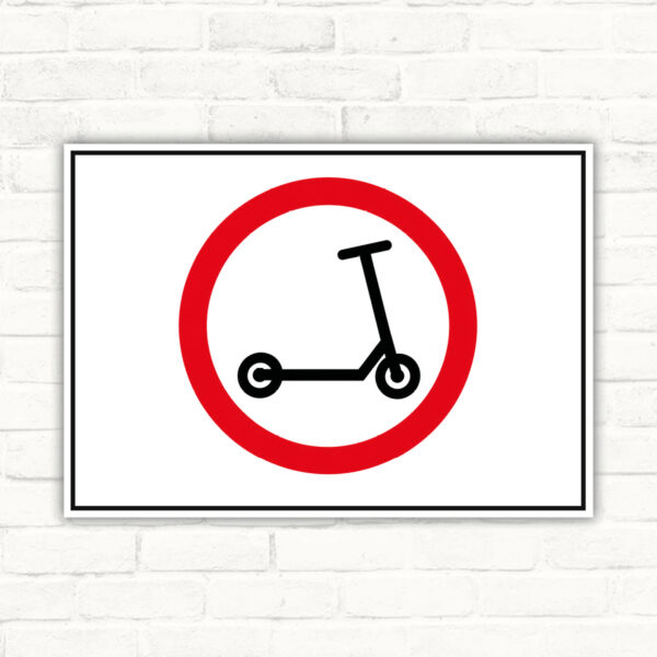 E-Scooter Durchfahrt verboten Schild – Symbol Querformat