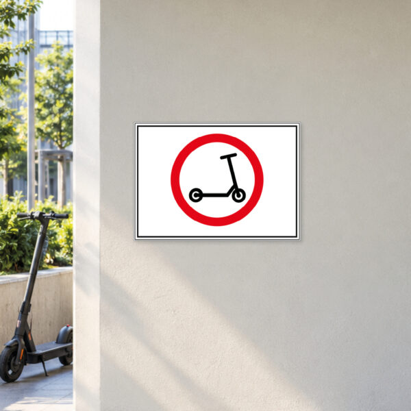 E-Scooter Durchfahrt verboten Schild – Symbol Querformat – Bild 2