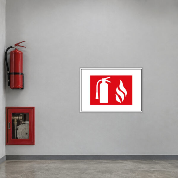 Feuerlöscher Brandschutzschild – Querformat – Bild 2