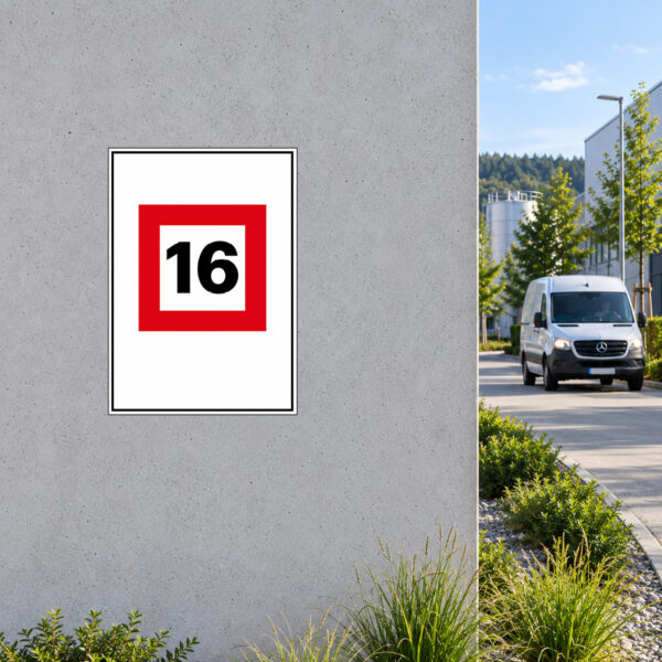 Höchstgeschwindigkeit 16 km/h Aufkleber ohne Text – Hochformat – Bild 2