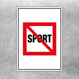 Sportfahrzeuge verboten Aufkleber ohne Text – Hochformat