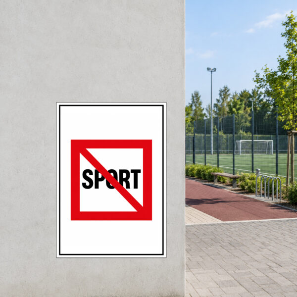Sportfahrzeuge verboten Aufkleber ohne Text – Hochformat – Bild 2