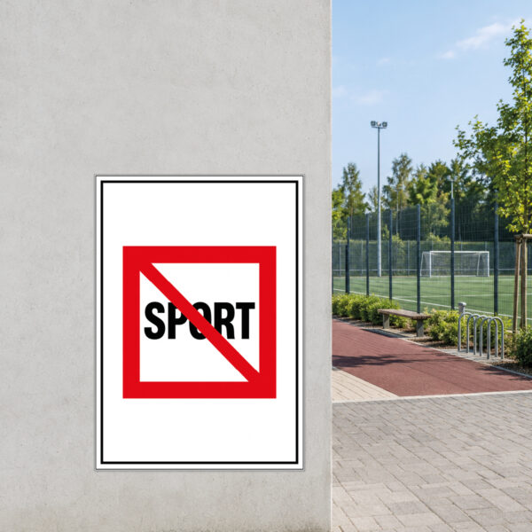 Sportfahrzeuge verboten Schild ohne Text – Hochformat – Bild 2